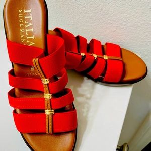Italian Shoemakers wedge sandals.  Size 6.5